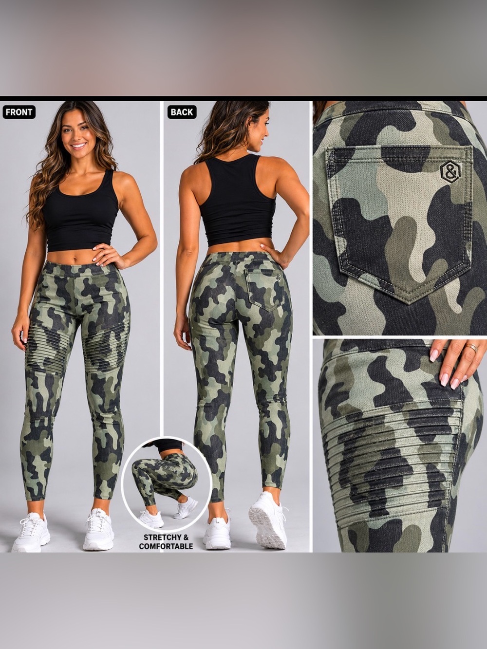Agnes & Dora Moto Jegging Camo XS
